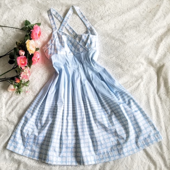 Calvin Klein Dresses & Skirts - Sale!☆ Calvin Klein White Blue Polka Dot Dress